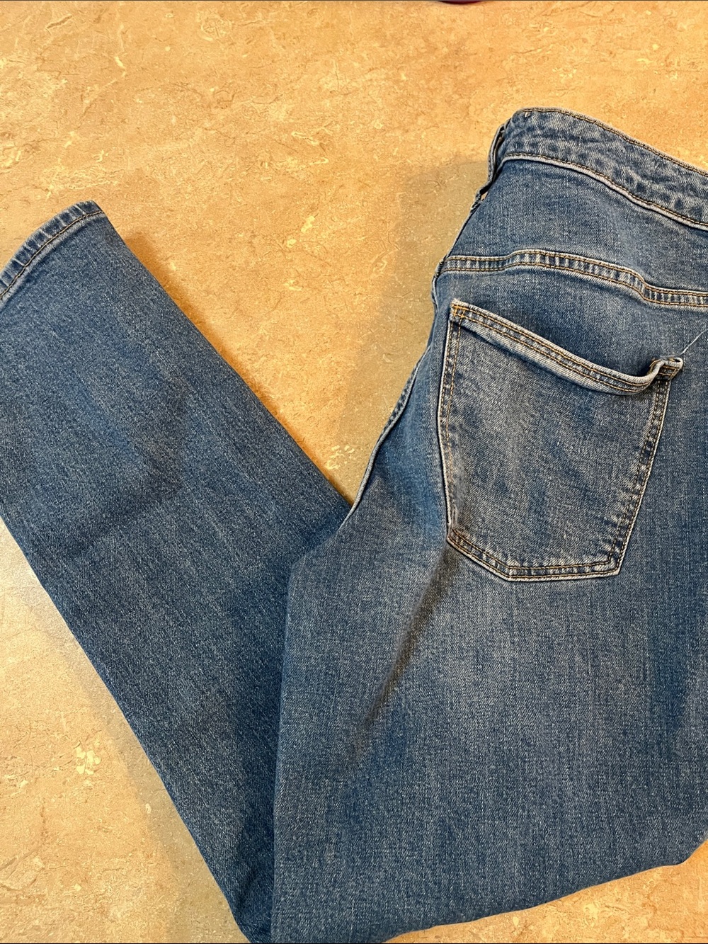 Women’s hi rise straight leg Blue Denim Jeans - Comfortable Everyday Fit